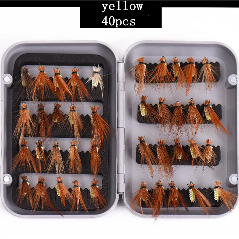 KKWEZVA 40pcs Fly fishing Lure Hooks Butterfly Insects Style Salmon Flies Trout Single Dry Fly Fishing Lures Fishing Tackle
KKWEZVA 40pcs Fly fishing Lure Hooks Butterfly Insects Style Salmon Flies Trout Single Dry Fly Fishing Lures Fishing Tackle