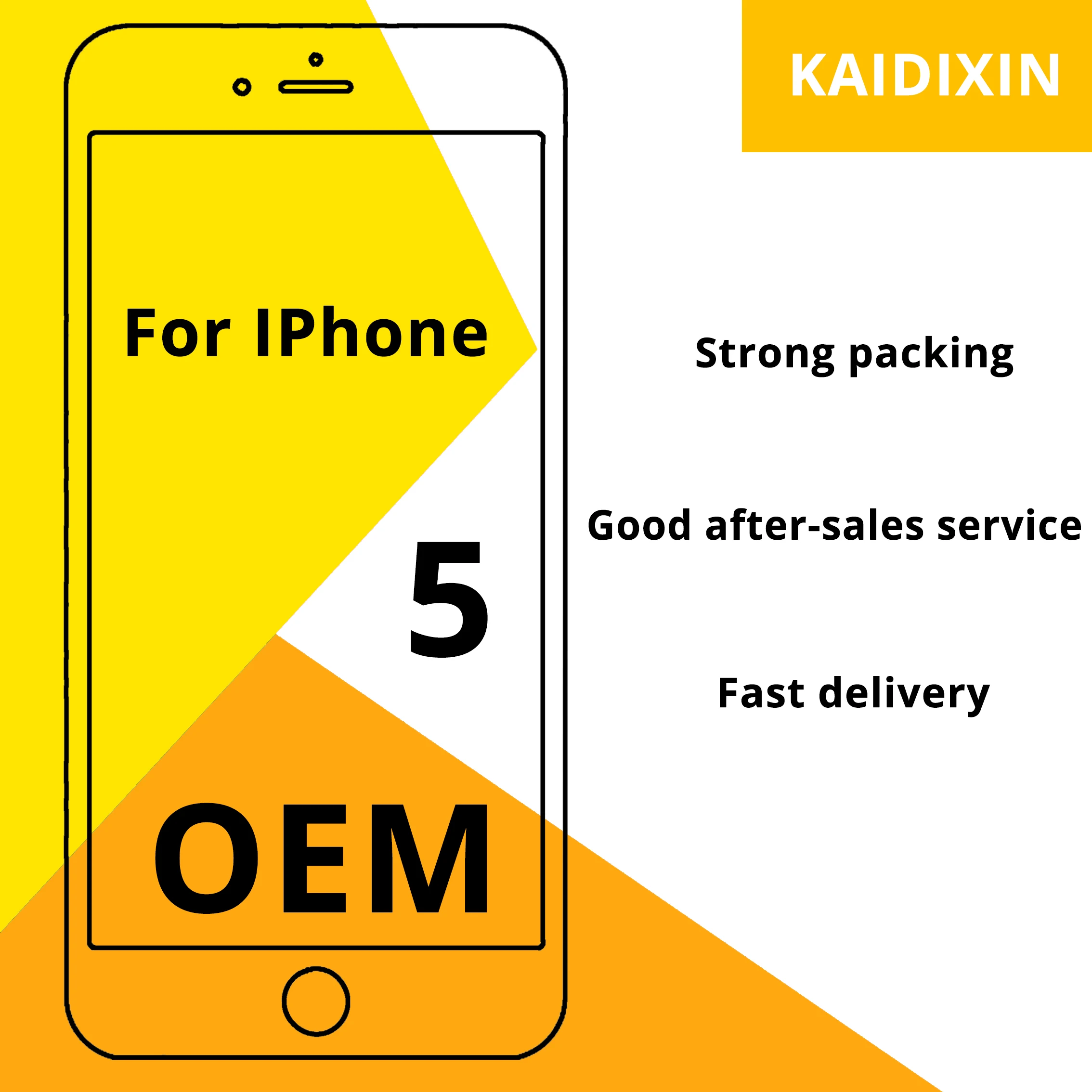 10Pcs100% без битых пикселей класса OEM AAA для iPhone 5 ЖК дисплей сенсорный экран с