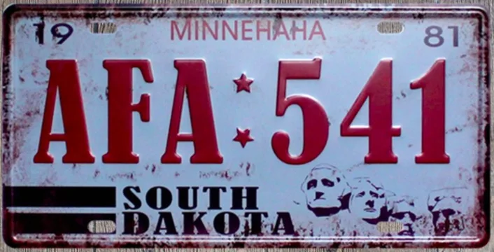 1 pc South Dakota US Car License USA American Minnehaha Tin Plates Signs wall man cave Decoration Metal Art Vintage Poster
1 pc South Dakota US Car License USA American Minnehaha Tin Plates Signs wall man cave Decoration Metal Art Vintage Poster