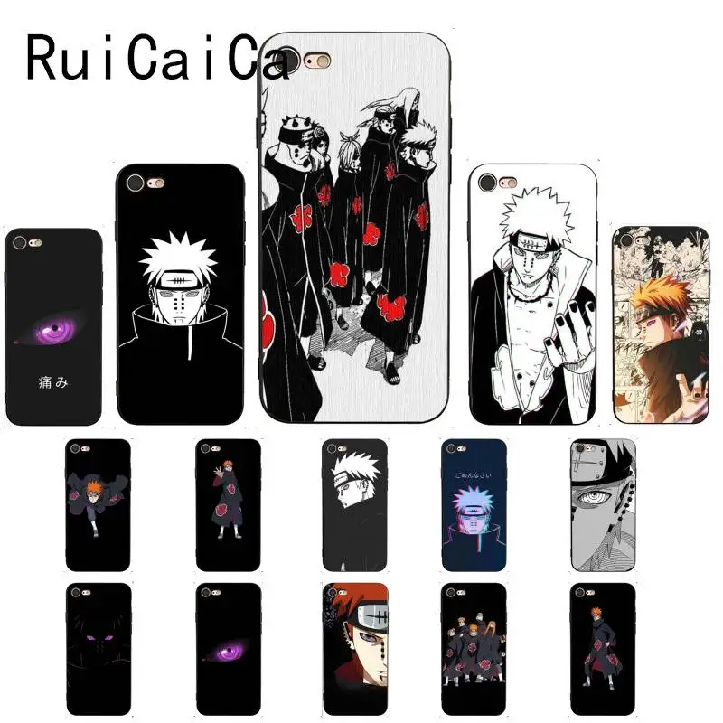 Ruicaica Наруто Боль японского аниме Akatsuki шаблон мягкий чехол для телефона из ТПУ iPhone