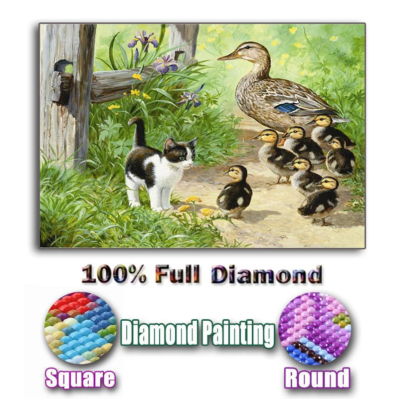 Full Square/Round Drill 5D DIY Diamond Painting "Duck & Cat" Embroidery animal Cross Stitch Mosaic Home Decor Gift
Full Square/Round Drill 5D DIY Diamond Painting "Duck & Cat" Embroidery animal Cross Stitch Mosaic Home Decor Gift