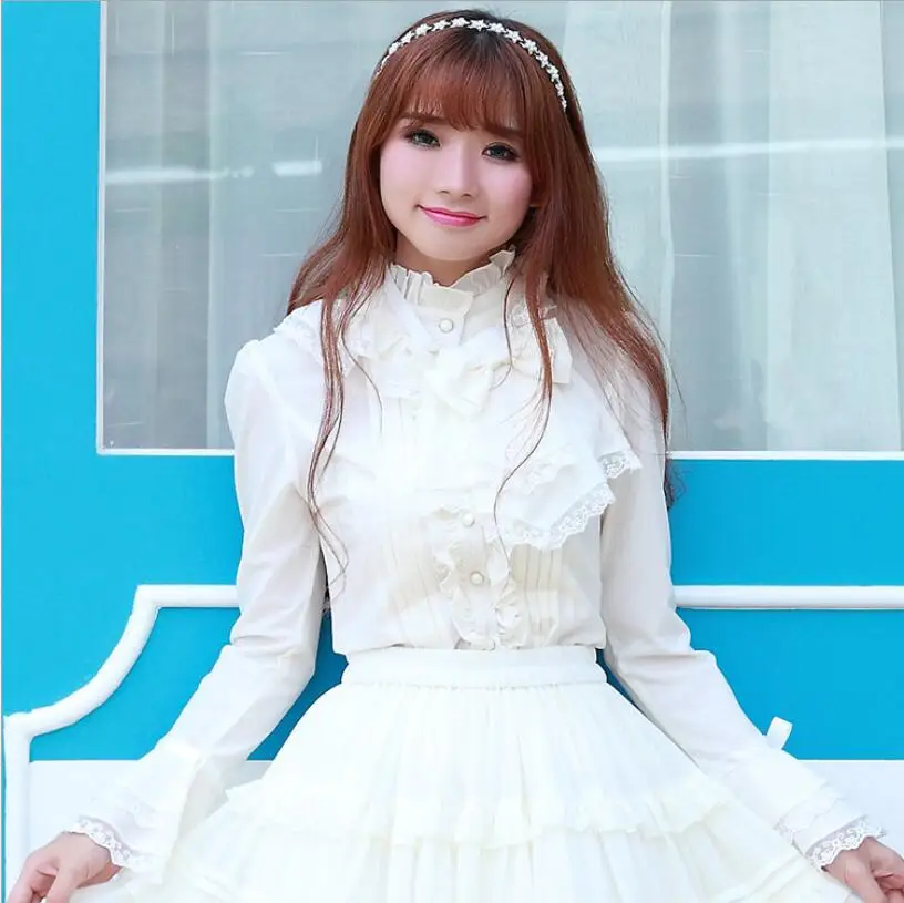 2019 Spring and Autumn New Lolita Shirt Retro Court Flare Sleeve Stand Collar T Sweet and Lovely Chiffon Shirt
2019 Spring and Autumn New Lolita Shirt Retro Court Flare Sleeve Stand Collar T Sweet and Lovely Chiffon Shirt