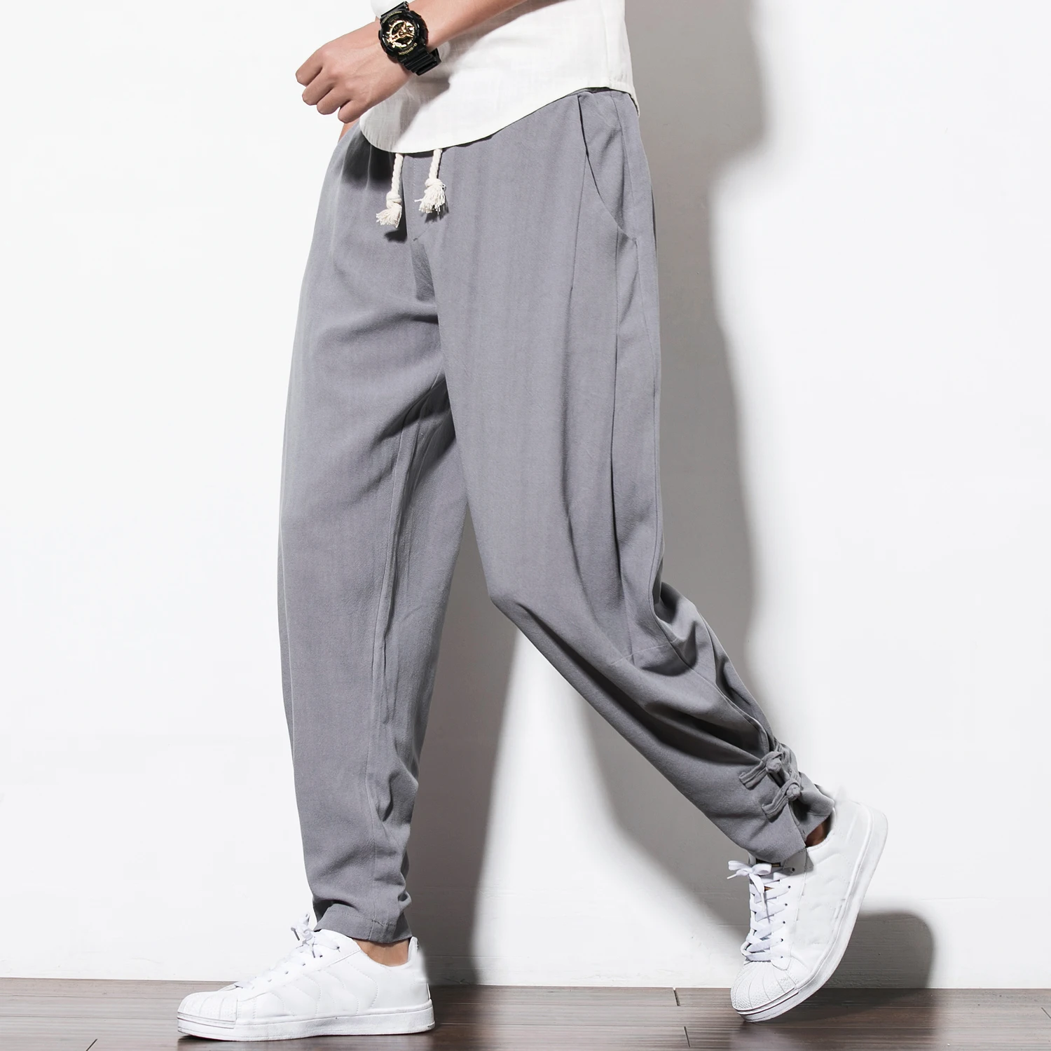 100% Pure Linen pants Drawstring Flax hemp Trousers Hip hop loose Vintage long pants casual joggers 2019 Summer Harem Pants Men
100% Pure Linen pants Drawstring Flax hemp Trousers Hip hop loose Vintage long pants casual joggers 2019 Summer Harem Pants Men