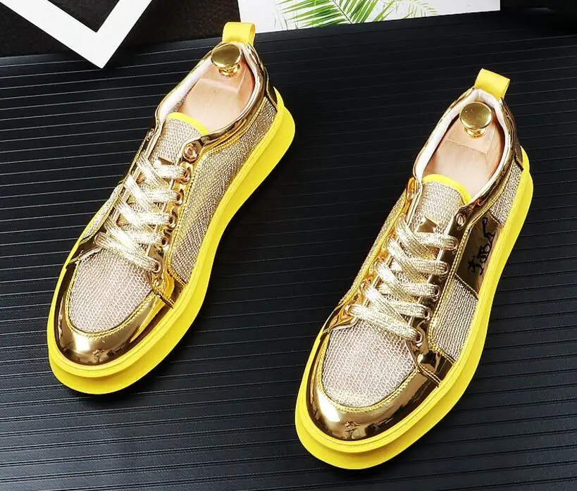 Luxury Brand Summer Breathable Casual Street Shoes Men Gold Silver Sneakers Lace Up Driving Shoes Male Moccasins
Luxury Brand Summer Breathable Casual Street Shoes Men Gold Silver Sneakers Lace Up Driving Shoes Male Moccasins