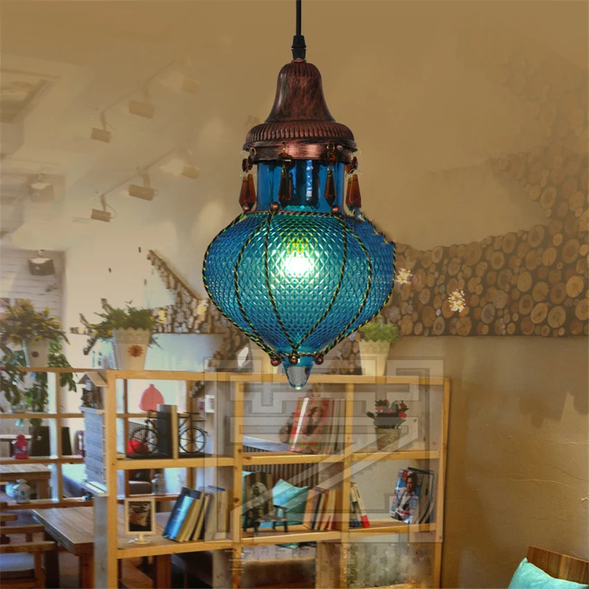 Bohemia style bar coffee Led Pendant Lights Creative Color Crystal Pendant Lamp Mediterranean Restaurant Aisle LED Hanging lamps
Bohemia style bar coffee Led Pendant Lights Creative Color Crystal Pendant Lamp Mediterranean Restaurant Aisle LED Hanging lamps