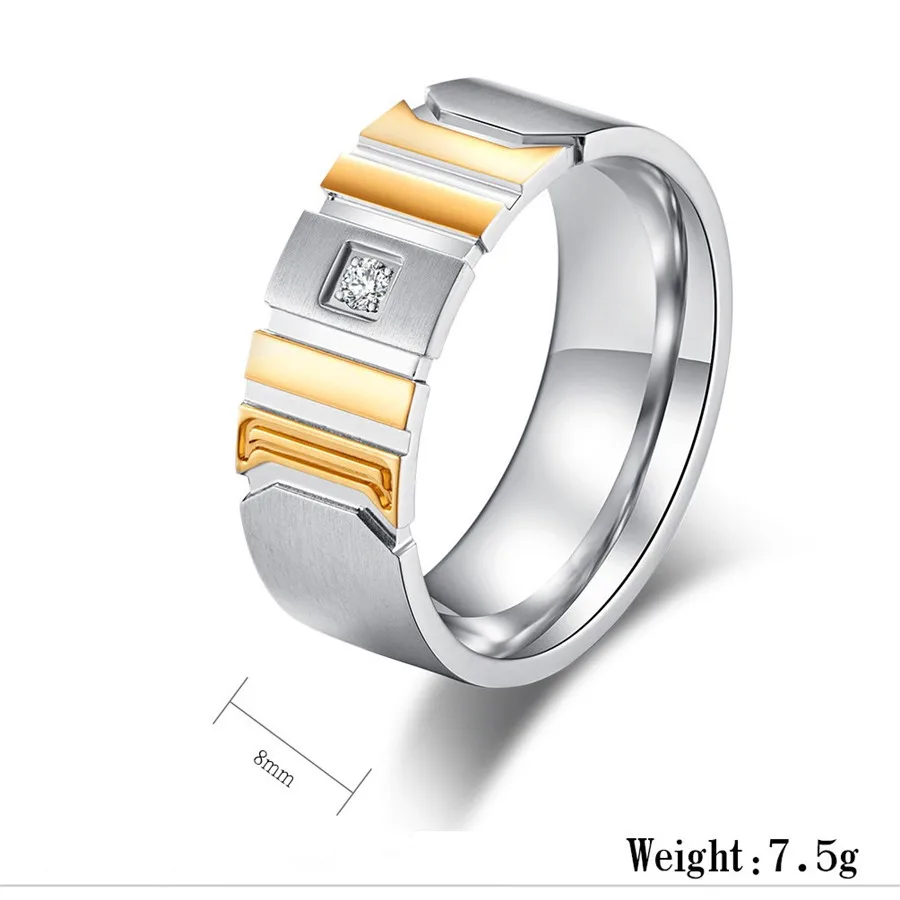 New Punk Gentleman Rings for Men Fashion Titanium Steel Geometry Zircon Men's Wedding Rings Black Gold Color Jewelry Gifts
New Punk Gentleman Rings for Men Fashion Titanium Steel Geometry Zircon Men's Wedding Rings Black Gold Color Jewelry Gifts