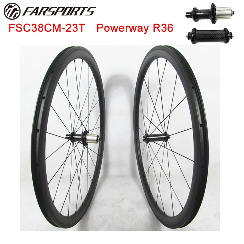 Favorable Price 700C carbon clincher wheels 38mm carbon bike wheels 23mm wide U shape , with Powerway R36 hubs Sapim cx-ray
Favorable Price 700C carbon clincher wheels 38mm carbon bike wheels 23mm wide U shape , with Powerway R36 hubs Sapim cx-ray