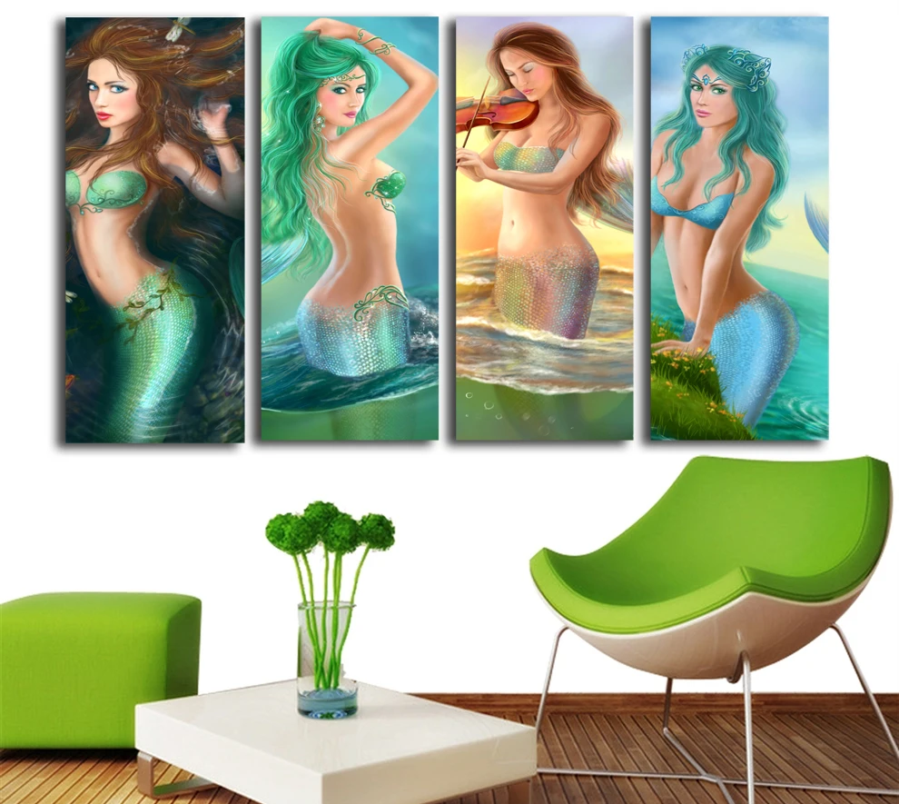 Selling new 4 piece Little Mermaid photo print on canvas decoration home Modular wall picture Free shipping FA308 no frame
Selling new 4 piece Little Mermaid photo print on canvas decoration home Modular wall picture Free shipping FA308 no frame