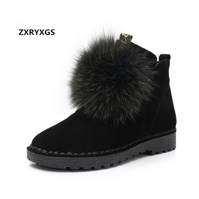 2021 High end Matte Cowhide Real Fox Fur Women Boots Warm Snow Boots Flat Large Size Soft Fashion Winter Shoes Women Shoes Boots
2021 High end Matte Cowhide Real Fox Fur Women Boots Warm Snow Boots Flat Large Size Soft Fashion Winter Shoes Women Shoes Boots