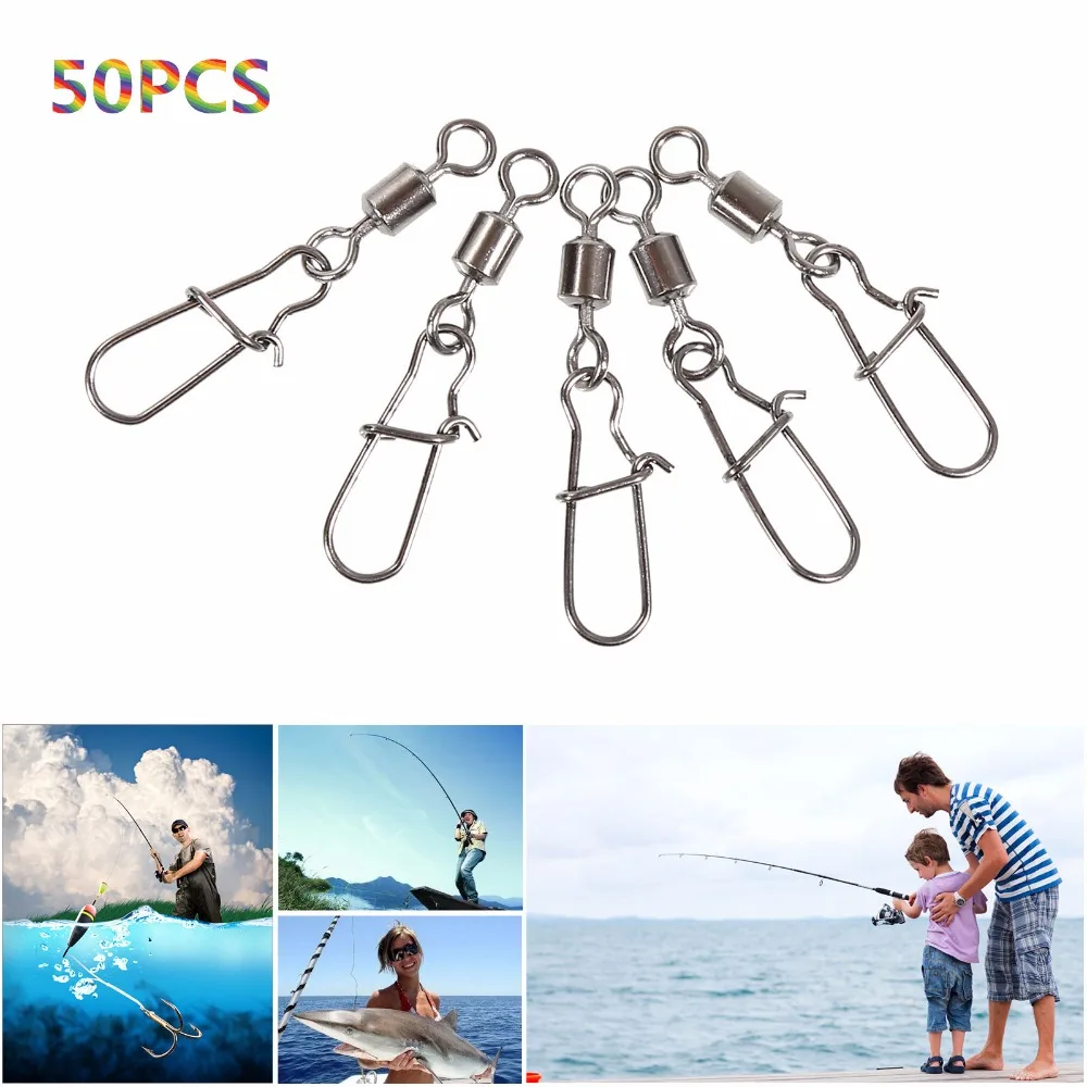 JOSHNESE Brand 50PCS Fishing Bearing Rolling Swivel Steel Alloy With Snap Fishhook Lure Connector Fish Hook Tackle+Free shipping
JOSHNESE Brand 50PCS Fishing Bearing Rolling Swivel Steel Alloy With Snap Fishhook Lure Connector Fish Hook Tackle+Free shipping
