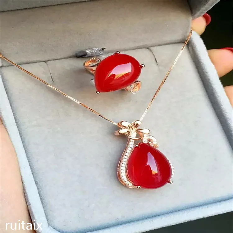 KJJEAXCMY boutique jewels 925 Pure silver inlay natural ruby medulla ring + pendant + earring set apple goddess bow
KJJEAXCMY boutique jewels 925 Pure silver inlay natural ruby medulla ring + pendant + earring set apple goddess bow