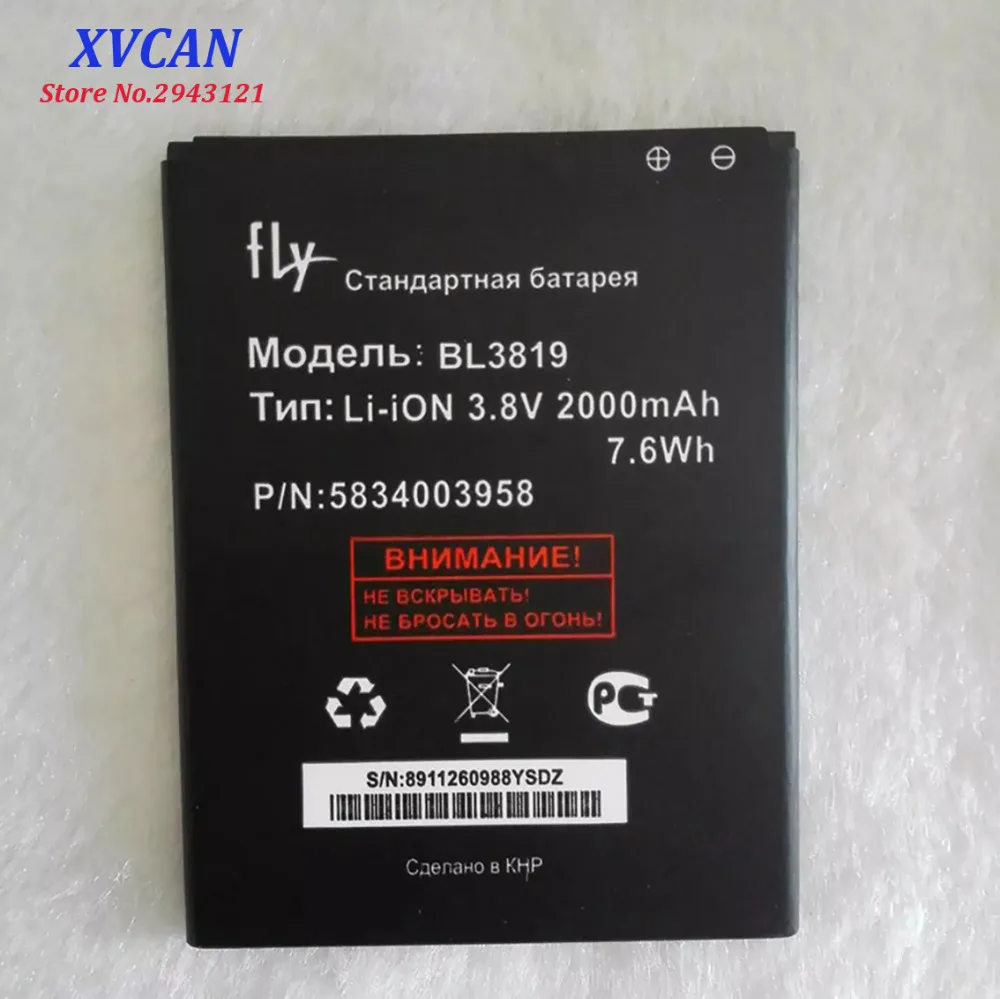2019 высокое качество BL3819 батарея для Fly IQ4514 Quad EVO Tech 4 Li Ion 2000mAh Мобильный телефон Bateria