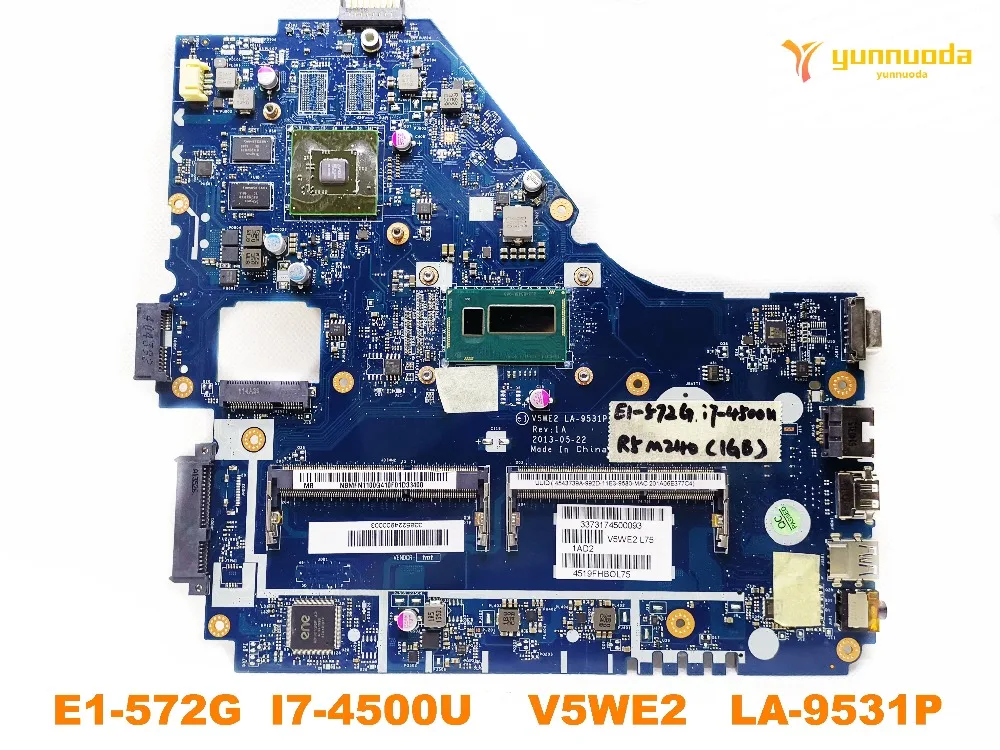 Оригинальный Для ACER E1-572G Материнская плата ноутбука E1-572G I7-4500U V5WE2 LA-9531P испытанное хорошее Бесплатная доставка
Оригинальный Для ACER E1-572G Материнская плата ноутбука E1-572G I7-4500U V5WE2 LA-9531P испытанное хорошее Бесплатная доставка