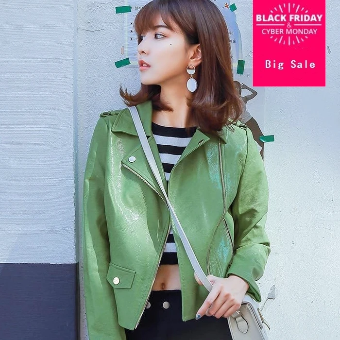 New Fashion brand Good Quality Ladies Basic Street green leather jacket Women Short zipper stitching PU Leather Jacket wq238
New Fashion brand Good Quality Ladies Basic Street green leather jacket Women Short zipper stitching PU Leather Jacket wq238