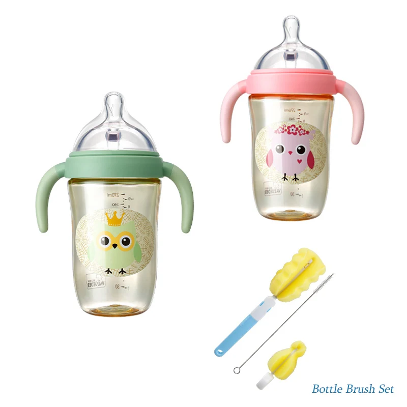 VALUEDER Baby Bottle with Brush Set 2018 New Arrival BPA Free PPSU Feeding Bottle with Nipple Brush Straw Brush for Infants
VALUEDER Baby Bottle with Brush Set 2018 New Arrival BPA Free PPSU Feeding Bottle with Nipple Brush Straw Brush for Infants