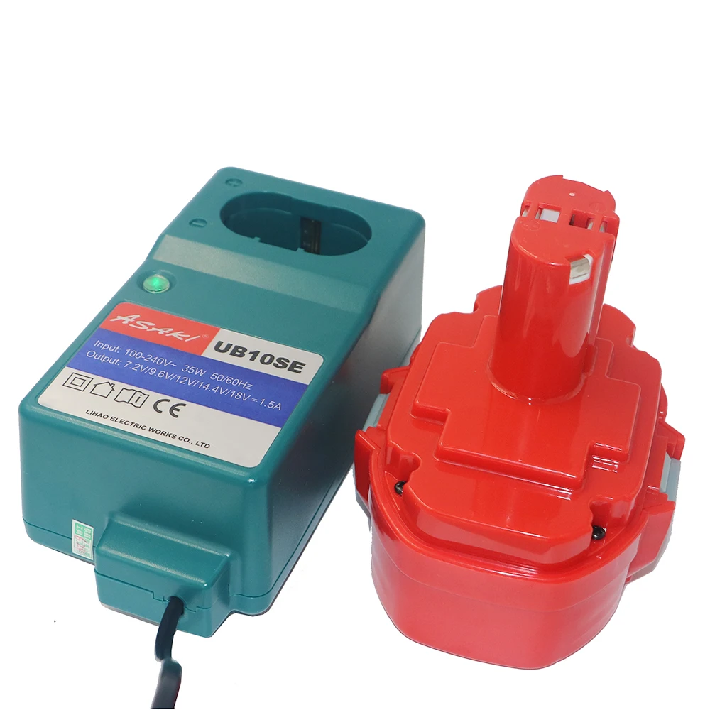 For Makita 14.4V Rechargeable Battery & Charger for Makita PA14 Cordless Drills 1420 1422 1433 1434 1435F JR140D 192699-A
For Makita 14.4V Rechargeable Battery & Charger for Makita PA14 Cordless Drills 1420 1422 1433 1434 1435F JR140D 192699-A