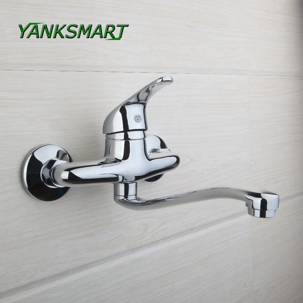 YANKSMART Bathroom Faucet Single Handle Chrome polished Brass Bathroom Kitchen Tap Basin Faucet Wall Mounted Mixer
YANKSMART Bathroom Faucet Single Handle Chrome polished Brass Bathroom Kitchen Tap Basin Faucet Wall Mounted Mixer