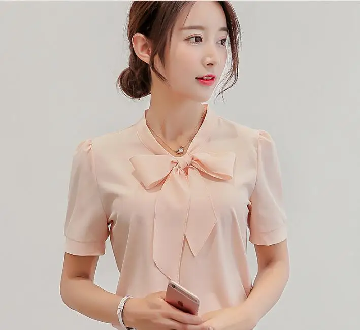 Summer Women Top Short Sleeve tshirt Casual Chiffon Female Work Wear Solid Pink White Office Shirt
Summer Women Top Short Sleeve tshirt Casual Chiffon Female Work Wear Solid Pink White Office Shirt