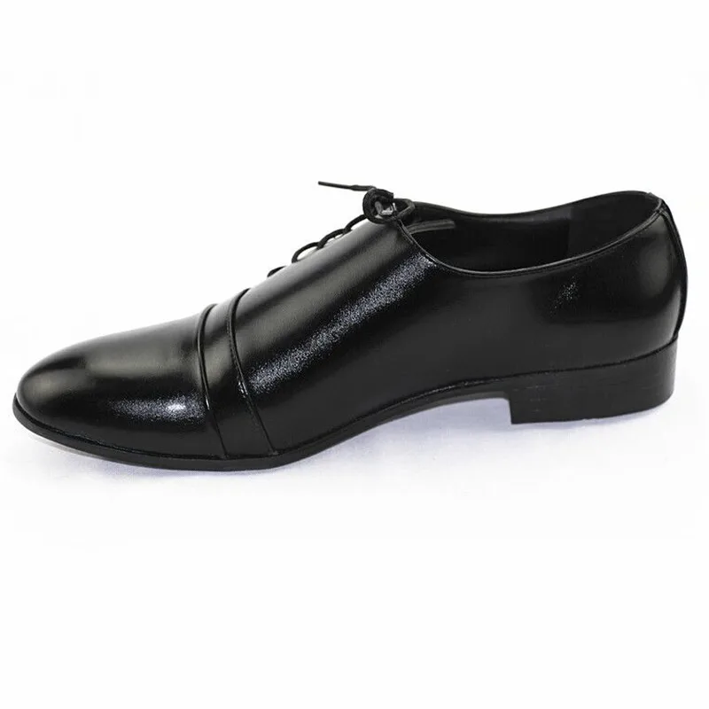 movechain Fashion men's Dress shoes black and white color matching lace-up flats sole man wedding office & career leather | Обувь