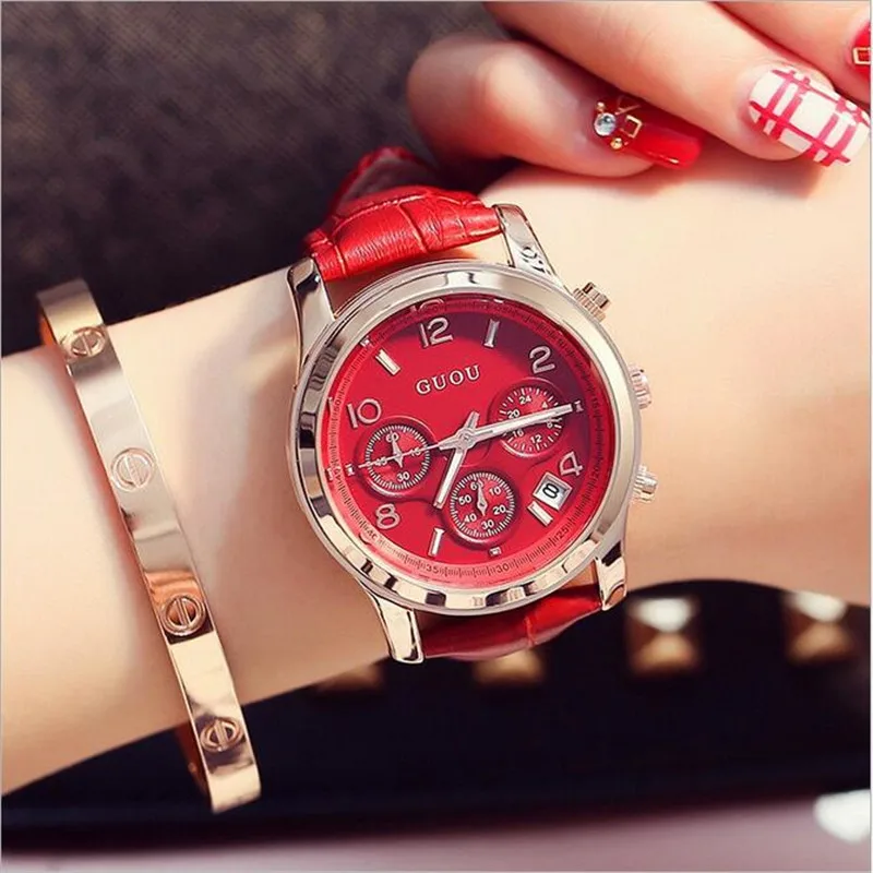 Women Watches 2021 New Stylish GUOU Brand Luxury Wristwatch Leather Watchband Girls Casual Clock zegarek damski
Women Watches 2021 New Stylish GUOU Brand Luxury Wristwatch Leather Watchband Girls Casual Clock zegarek damski