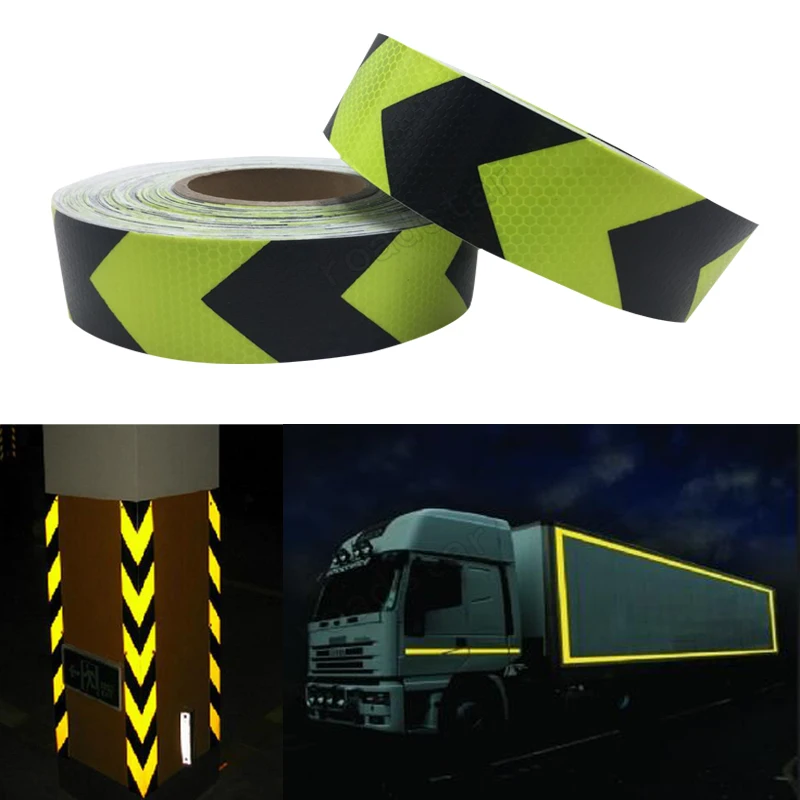 5CM x 25M Fluorescent yellow arrow PET Reflective Tape Reflective Safety Warning Tape for car
5CM x 25M Fluorescent yellow arrow PET Reflective Tape Reflective Safety Warning Tape for car