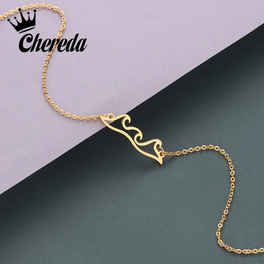 Chereda Stainless Steel Summer Beach Necklace for Women Wave Surfer Tropical Wedding Jewelry Mother's Day Trendy Gift
Chereda Stainless Steel Summer Beach Necklace for Women Wave Surfer Tropical Wedding Jewelry Mother's Day Trendy Gift