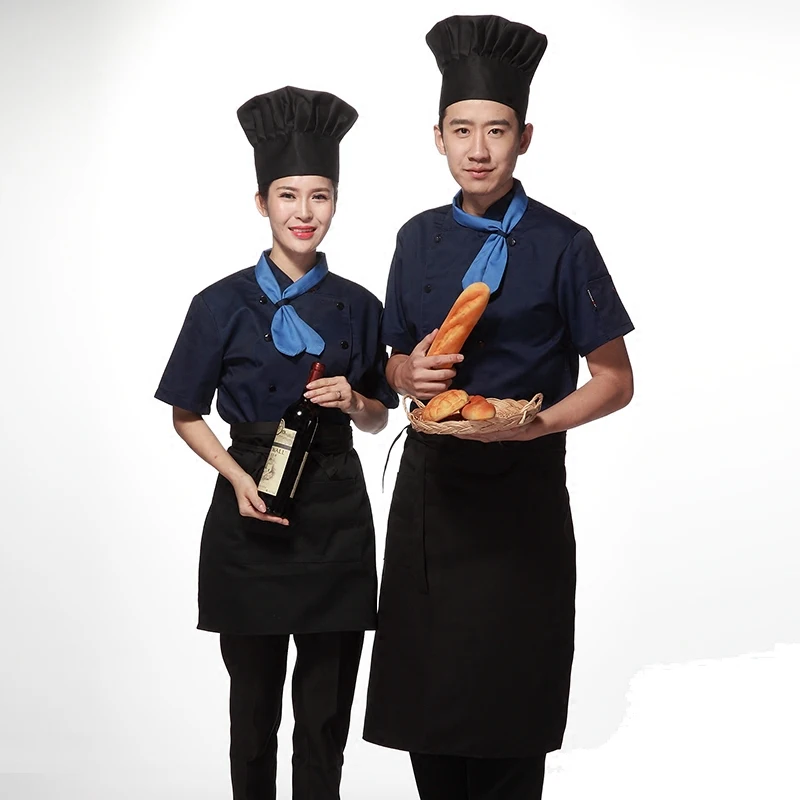 2018 new Summer Short-sleeved Chef service Hotel working wear Restaurant work clothes Tooling uniform hat+scarf+coat +apron sets
2018 new Summer Short-sleeved Chef service Hotel working wear Restaurant work clothes Tooling uniform hat+scarf+coat +apron sets