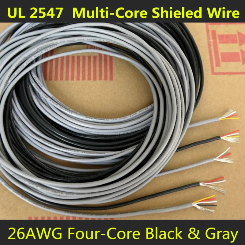Многожильные провода 26AWG 4 ядра кабель с управлением луженой медью для наушников