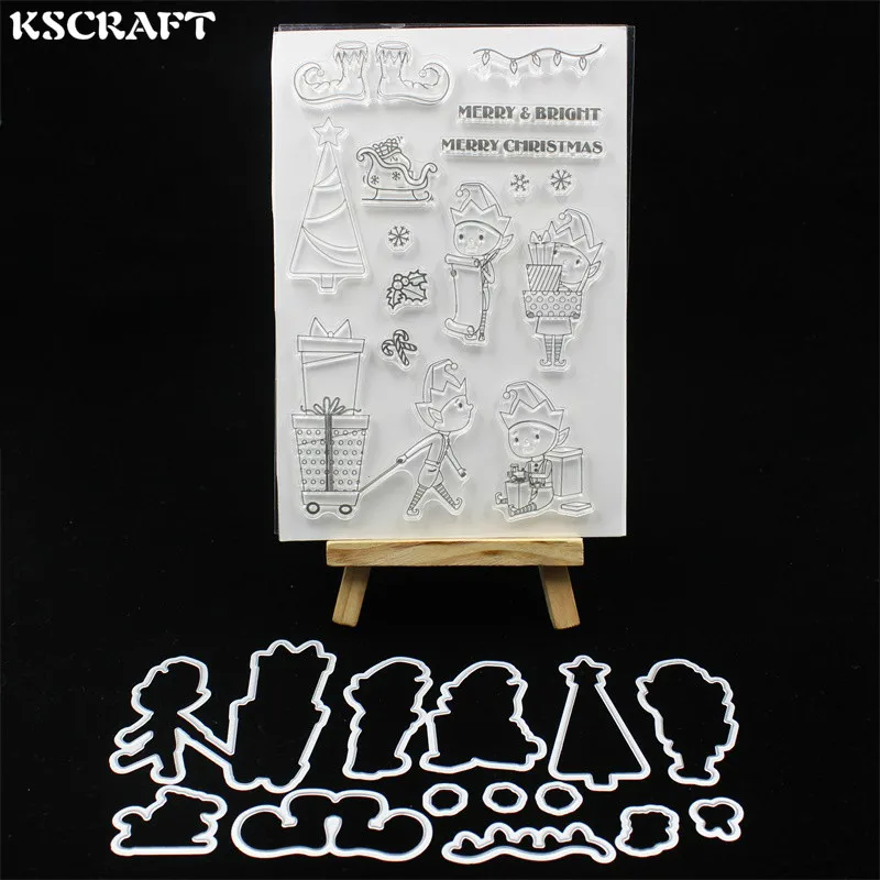 KSCRAFT Christmas Elf Transparent Clear Silicone Stamp Cutting Dies Set for DIY scrapbooking/photo album Decorative 212
KSCRAFT Christmas Elf Transparent Clear Silicone Stamp Cutting Dies Set for DIY scrapbooking/photo album Decorative 212