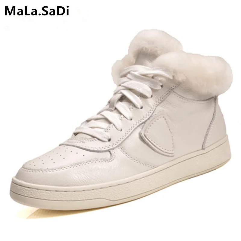 Winter Fashion Wome Sheepskin Wool Fur Warm Ankle Boots High-top Full Grain Leather Round Toe Sport Casual Flats Shoes
Winter Fashion Wome Sheepskin Wool Fur Warm Ankle Boots High-top Full Grain Leather Round Toe Sport Casual Flats Shoes