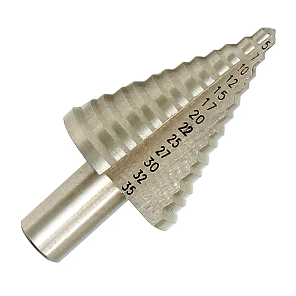 HSS 5-35mm 70mm Quick Change Round Shank Step Cone Drill Bit Set Hole Saw Cutter Tackle Tool Drill for steel brass wood plastic
HSS 5-35mm 70mm Quick Change Round Shank Step Cone Drill Bit Set Hole Saw Cutter Tackle Tool Drill for steel brass wood plastic