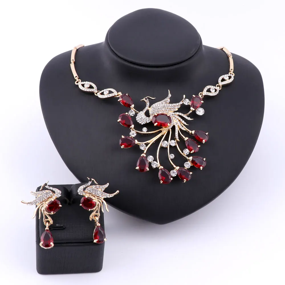 New Luxury Woman Necklace Cubic Zircon Glittering Phoenix Crystal Statement Pendant Necklaces Earring Wedding Party Jewelry Sets
New Luxury Woman Necklace Cubic Zircon Glittering Phoenix Crystal Statement Pendant Necklaces Earring Wedding Party Jewelry Sets