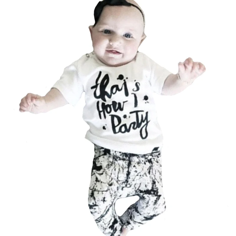 SOSOCOER Baby Boy Clothing Set 2017 New Letter That's How I Party T-shirt+Pants 2pcs Kids Clothes Summer Brand Girl Clothing Set
SOSOCOER Baby Boy Clothing Set 2017 New Letter That's How I Party T-shirt+Pants 2pcs Kids Clothes Summer Brand Girl Clothing Set