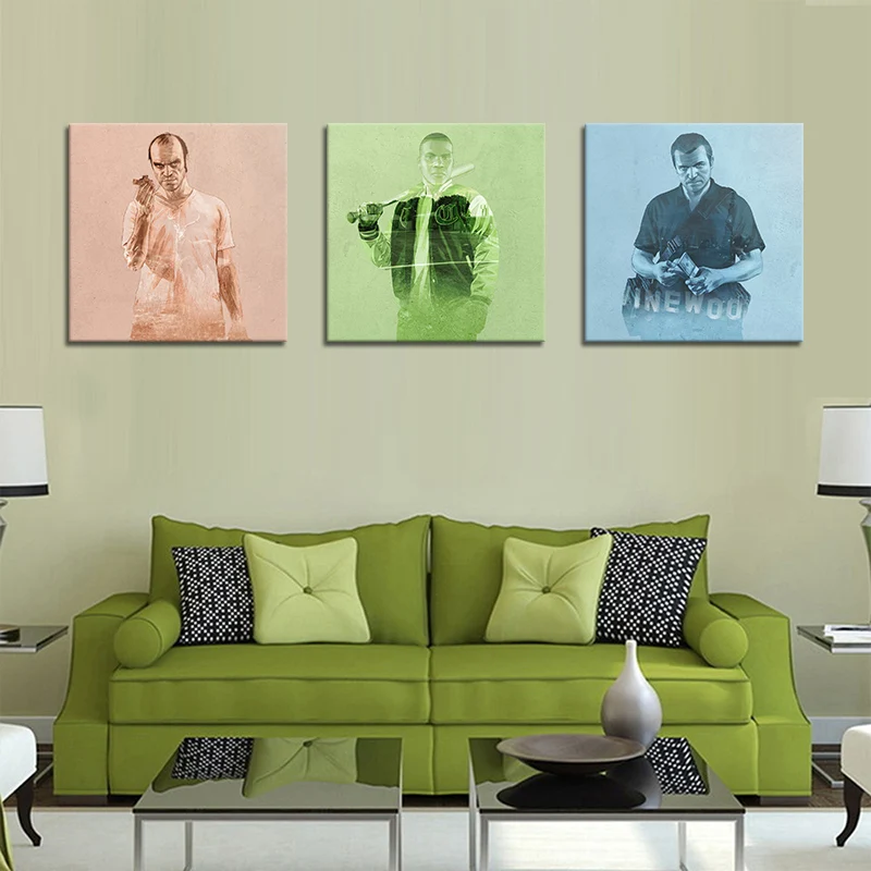 3 Piece Grand Theft Aut V Wall Art Picture Game Poster Wall Decor Sticker for Living Room Artwork Paintings Nice Birthday Gifts
3 Piece Grand Theft Aut V Wall Art Picture Game Poster Wall Decor Sticker for Living Room Artwork Paintings Nice Birthday Gifts