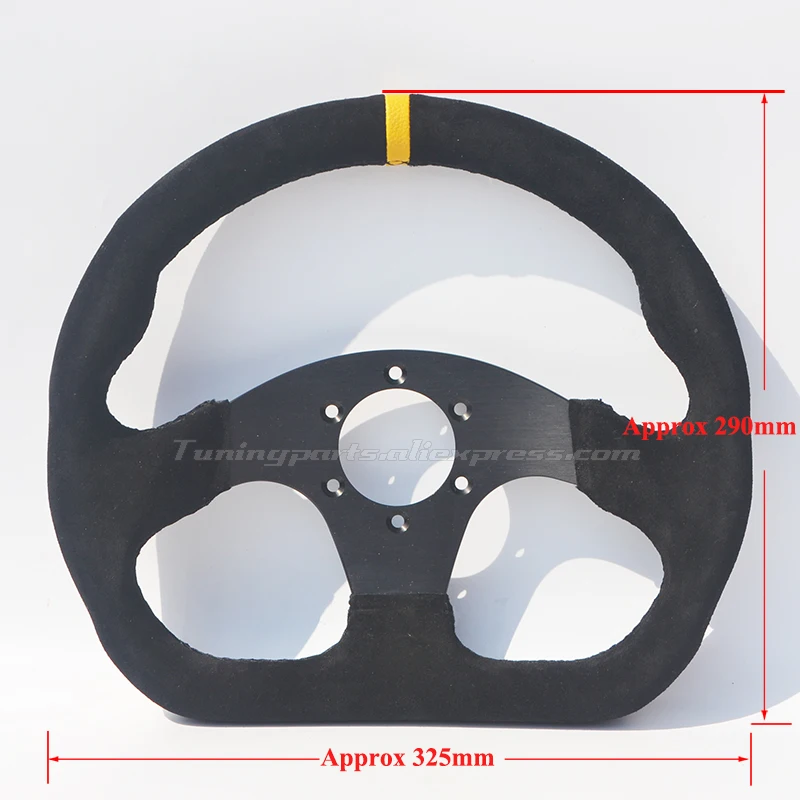Высококачественное D-образное замшевое кожаное Автомобильное рулевое колесо