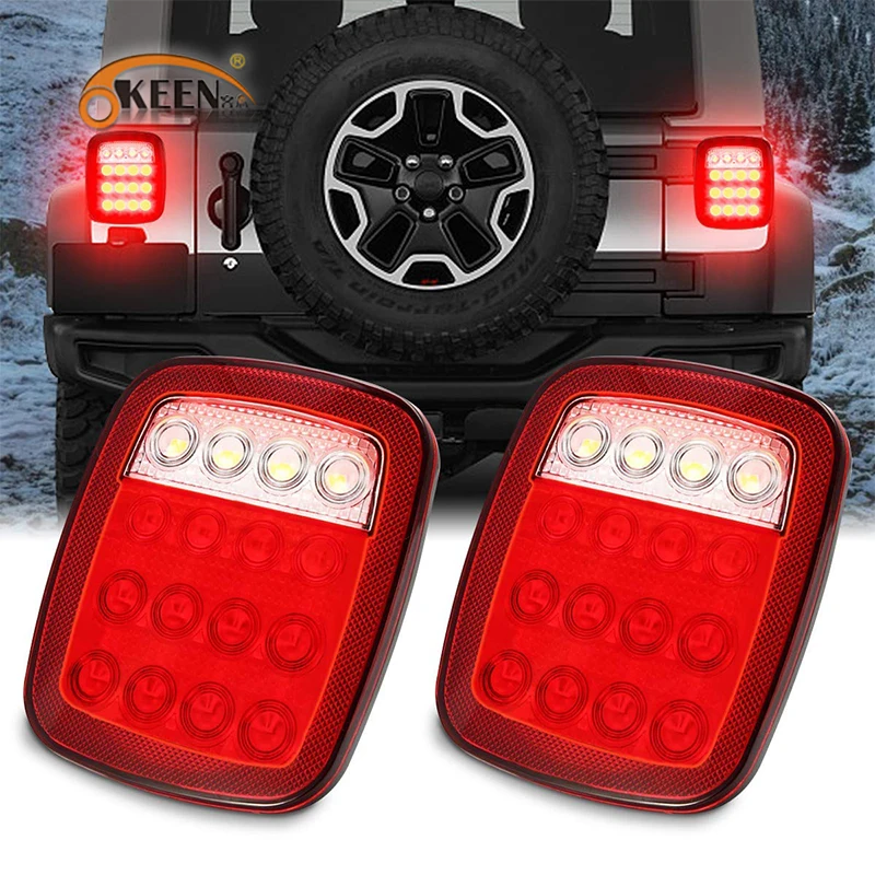 OKEEN 2pcs Universal Tail Brake Turn Stop Licence Back Up Reverse Lights For Jeep YJ TJ JK CJ Truck Trailer Boat 12V Tail Lamp
OKEEN 2pcs Universal Tail Brake Turn Stop Licence Back Up Reverse Lights For Jeep YJ TJ JK CJ Truck Trailer Boat 12V Tail Lamp