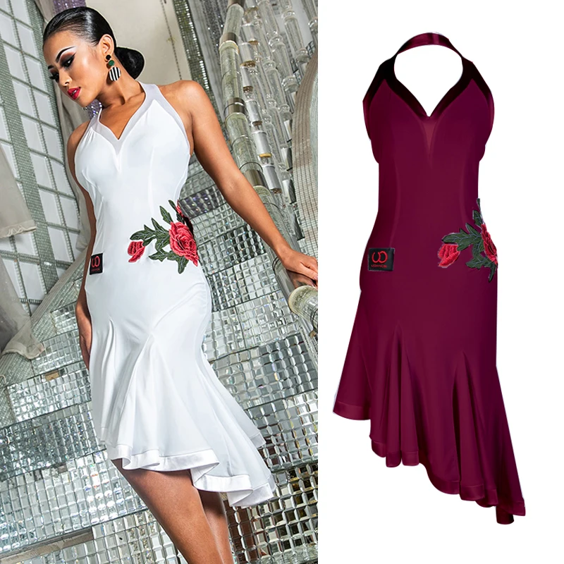White Latin Dance Dress Rose Backless Tango Cha-Cha Salsa Performance Dancewear Samba Rumba Practice Clothes For Women DNV10407
White Latin Dance Dress Rose Backless Tango Cha-Cha Salsa Performance Dancewear Samba Rumba Practice Clothes For Women DNV10407