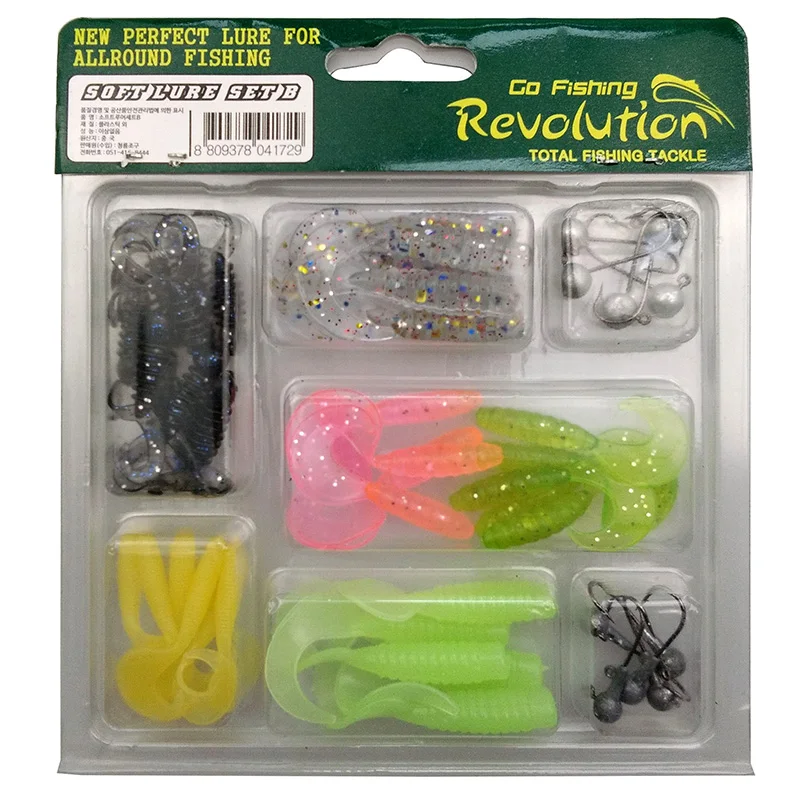 Hyaena 48pcs Soft Lures Jig Head Hooks Set Mixed Color Assorted Worms Bait Artificial Double Tail Grub
Hyaena 48pcs Soft Lures Jig Head Hooks Set Mixed Color Assorted Worms Bait Artificial Double Tail Grub