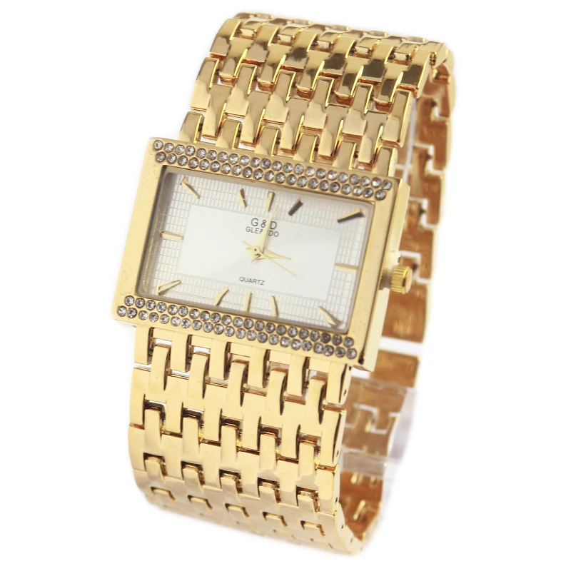 2018 G&D Brand New Luxury Women's Bracelet Wristwatches Quartz Watch Gold Rhinstone Crystal Lady Dress Watch Relogio Feminino
2018 G&D Brand New Luxury Women's Bracelet Wristwatches Quartz Watch Gold Rhinstone Crystal Lady Dress Watch Relogio Feminino