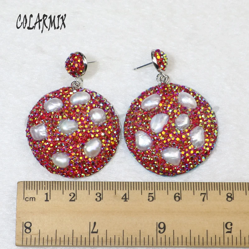 6Pairs Round shape pearls earrings Pave rhinestone Natural pearls Jewelry earrings gift for lady 8047
6Pairs Round shape pearls earrings Pave rhinestone Natural pearls Jewelry earrings gift for lady 8047