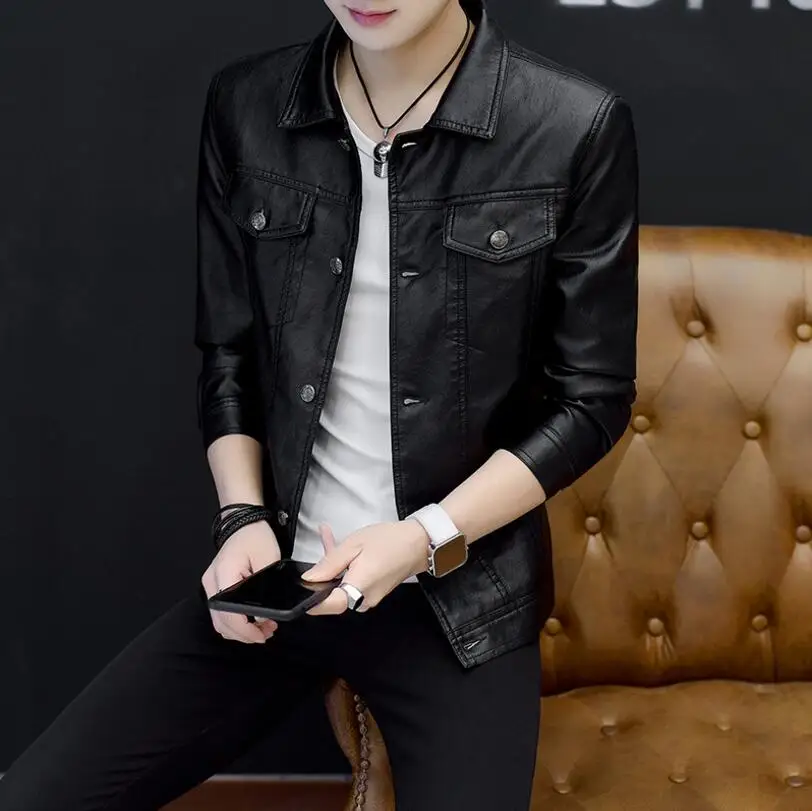 Free Shipping Large Size Korean Version Pu Leather Motorcycle Jacket Lapel Single Breasted Autumn And Winter Men's Coat /m-4xl
Free Shipping Large Size Korean Version Pu Leather Motorcycle Jacket Lapel Single Breasted Autumn And Winter Men's Coat /m-4xl