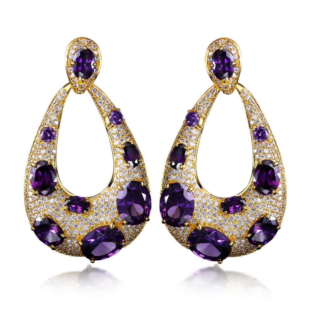 Women big Drop Earrings colorful earrings setting CZ stone Romantic style fashion jewelry High quality Free shipment
Women big Drop Earrings colorful earrings setting CZ stone Romantic style fashion jewelry High quality Free shipment