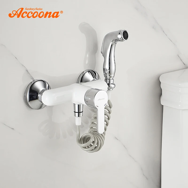 Accoona Bidets Faucet White Toilet Cleaner Set Shower Spray Bidet Sprayer Toilet Faucets Wall Mounted Shower Bidets A3167G
Accoona Bidets Faucet White Toilet Cleaner Set Shower Spray Bidet Sprayer Toilet Faucets Wall Mounted Shower Bidets A3167G
