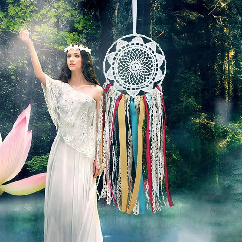 Dream Catcher Creative Handmade Ribbon Tassel Lace Wall Decor Hanging Decoration For Home Car Hanging Ornaments
Dream Catcher Creative Handmade Ribbon Tassel Lace Wall Decor Hanging Decoration For Home Car Hanging Ornaments
