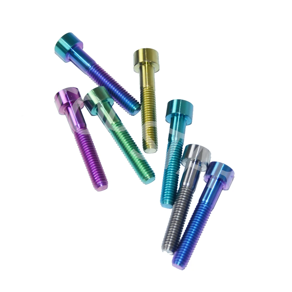 4 PCS M6 X 35 Titanium Bolts Screws for Mountain Bike Multicolor Hexagon Socket Ultralight Screw Ti
4 PCS M6 X 35 Titanium Bolts Screws for Mountain Bike Multicolor Hexagon Socket Ultralight Screw Ti