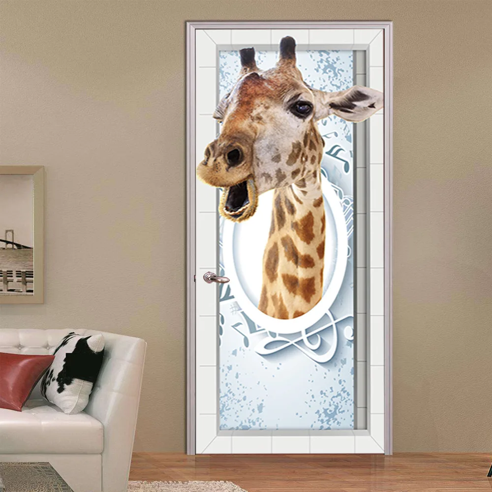 DIY Door Stickers PVC 3D Wall Painting Cartoon Giraffe Creative Poster Door Mural Wallpaper Boys and Girls Bedroom Living Room
DIY Door Stickers PVC 3D Wall Painting Cartoon Giraffe Creative Poster Door Mural Wallpaper Boys and Girls Bedroom Living Room