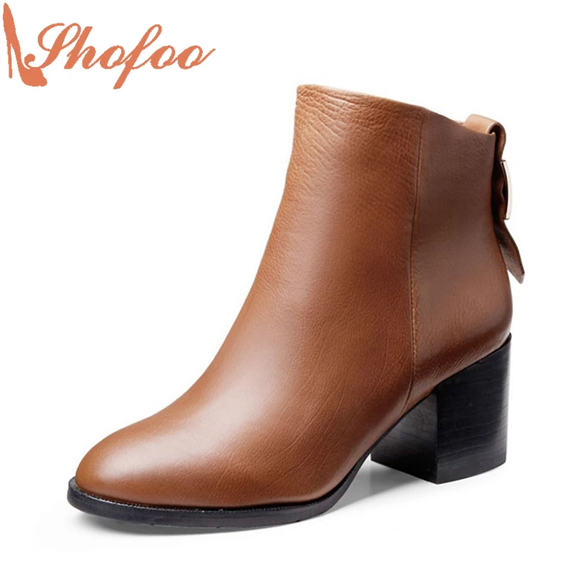 Shofoo 2021 Spring&Autumn Women Ankle Boots Brown Zipper Square Heels Round Toe Dress Party Cozy Shoes For Ladies Big Size 41 42
Shofoo 2021 Spring&Autumn Women Ankle Boots Brown Zipper Square Heels Round Toe Dress Party Cozy Shoes For Ladies Big Size 41 42