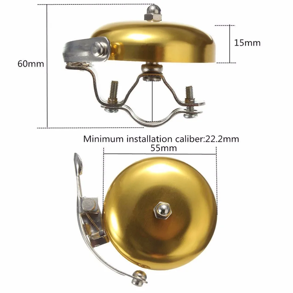 Металлический колокол кольцо Громкий звук в одно касание Классический Руль