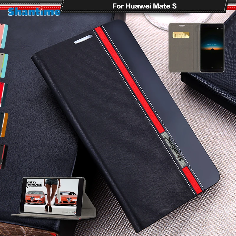 Pu Leather Wallet Phone Bag Case For Huawei Mate S Flip Book Business Soft Tpu Silicone Back Cover | Мобильные телефоны и
