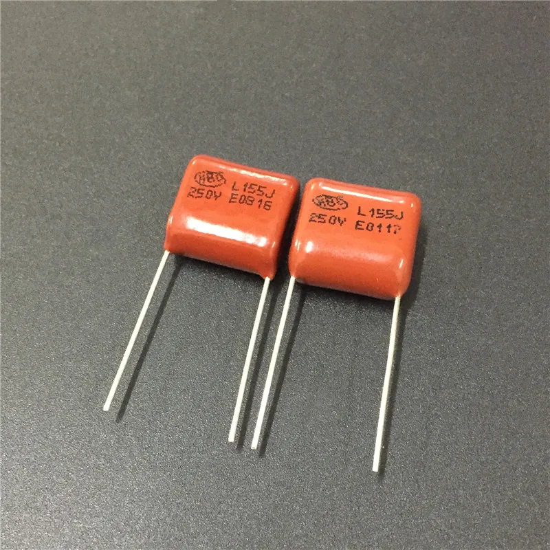 50 шт. CBB 155 250V 155J CL21 1 5 мкФ P15 Металлизированный Полипропиленовый пленочный